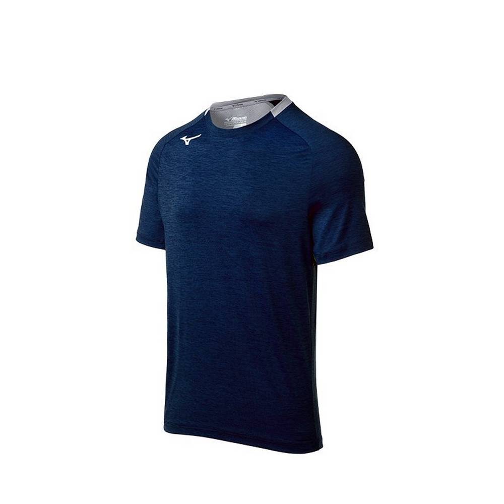 Panske Tričko Mizuno Alpha Short Sleeve Námornícka Modrá Vypredaj RECB61473